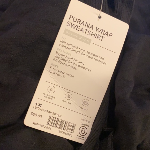 Athleta Purana Wrap Sweatshirt // Black - Picture 11 of 12